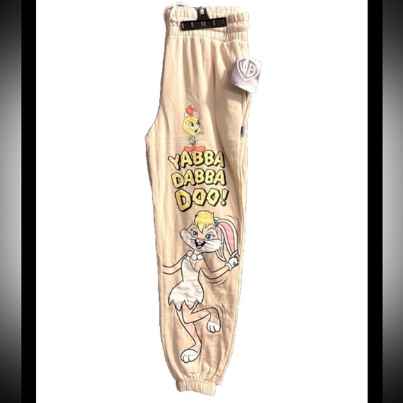 Yabba, Dabba Doo & Space Jam LOLA Tweety Bird Double Sided Sweatpants/ Joggers - Picture 4 of 6